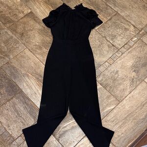 Vince Camuto Black Ruffled Jumpsuit